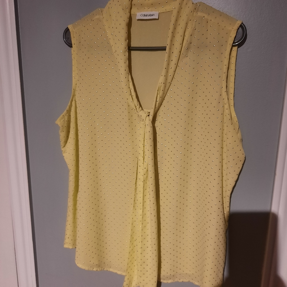 Yellow studded blouse